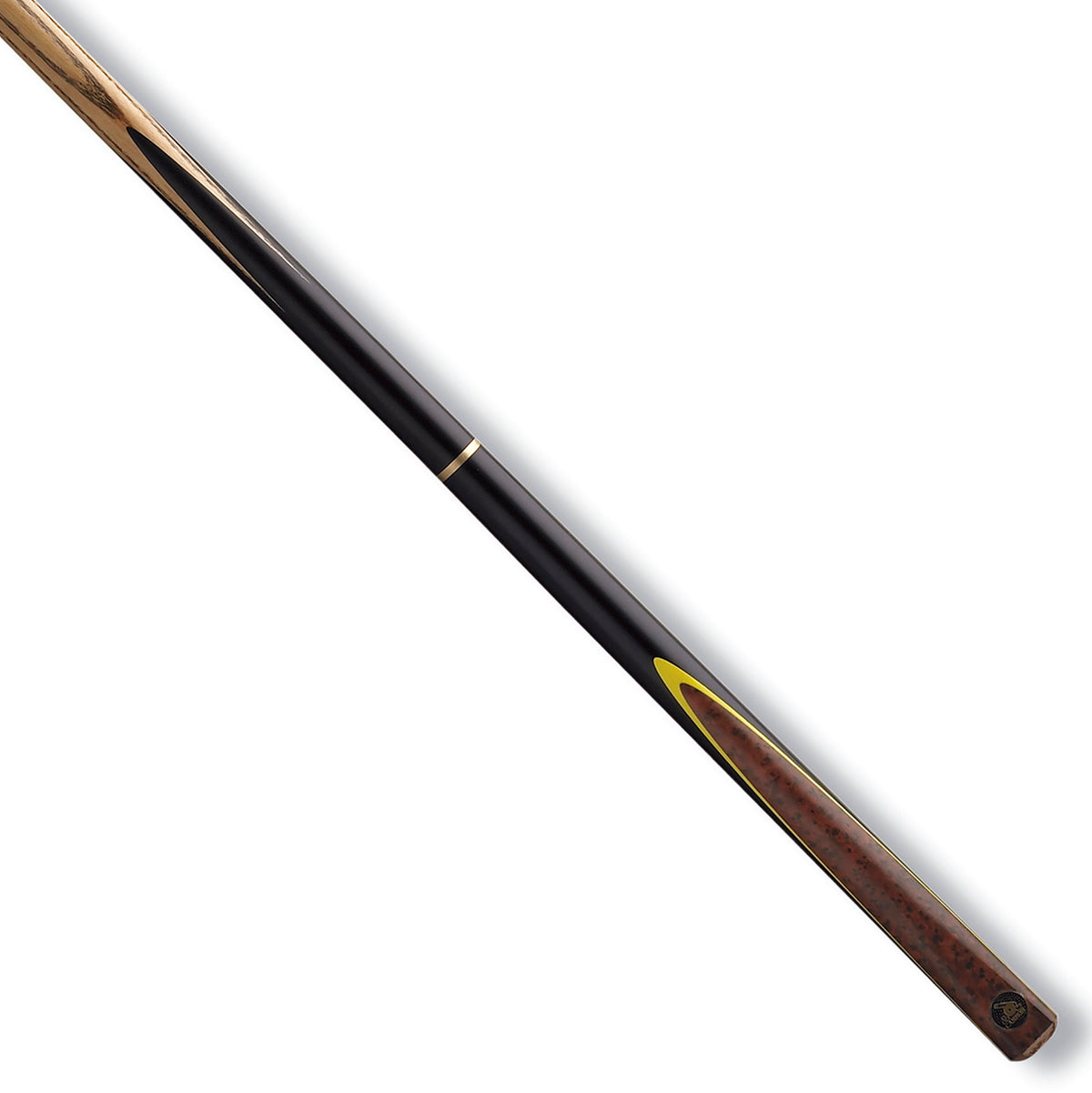 Cannon React 3/4 Jointed 8 Ball Pool Cue. On angle view