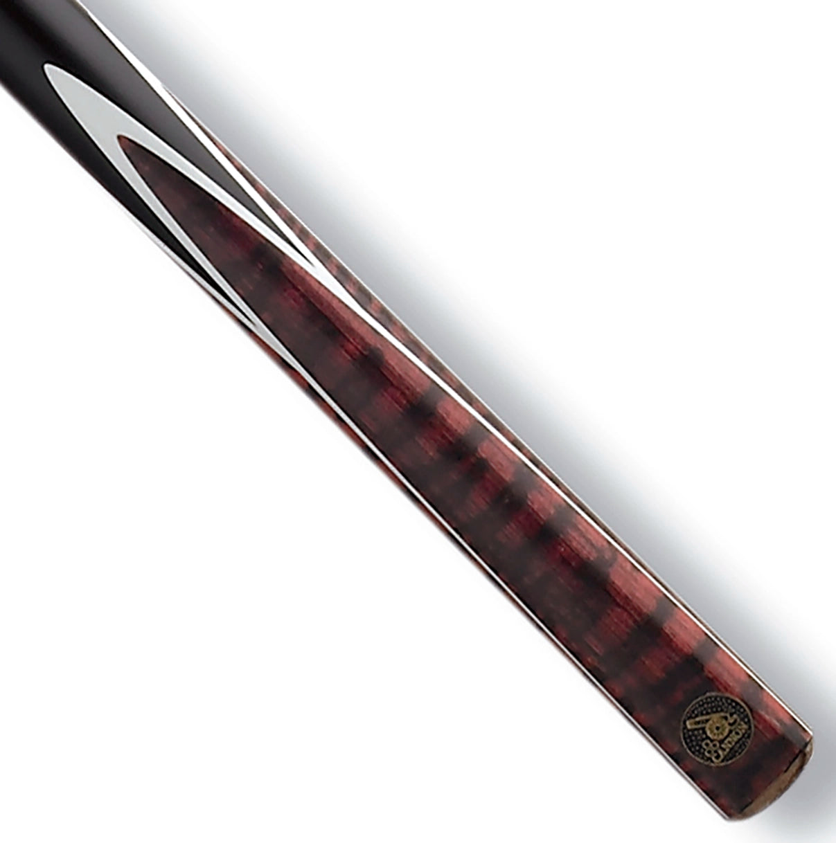 Cannon Diamond 3/4 Jointed Snooker Cue. Butt view