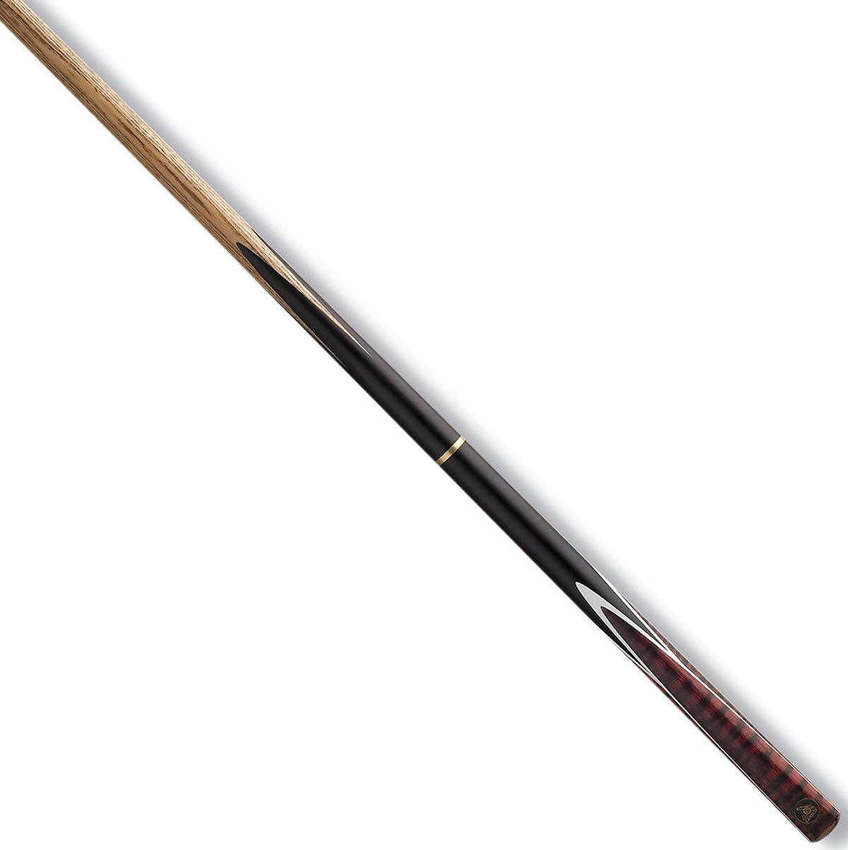 Cannon Diamond 3/4 Jointed Snooker Cue. On angle view
