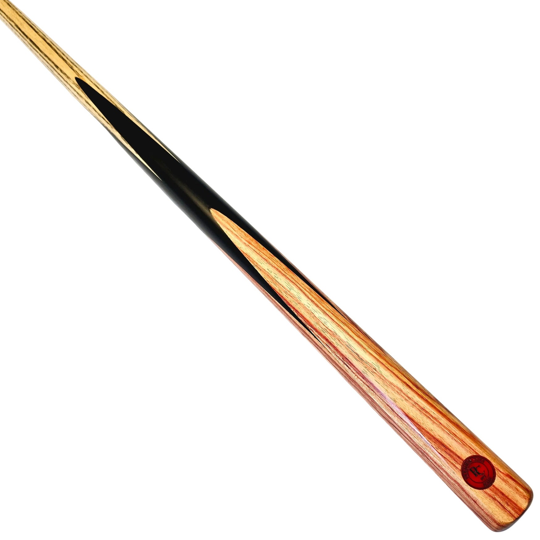 Premium Cues ICON No.001 - One Piece Pool Cue featuring rare Tulipwood splices and ebony butt, ideal for professional billiards play.