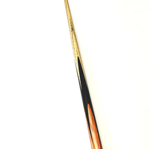 Full view of Premium Cues ICON No.002 - One Piece Snooker Cue showcasing its elegant taper and premium wood craftsmanship.