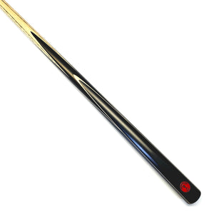 Premium Cues ICON No.006 - One Piece Snooker Cue featuring a sleek ebony butt with a polished finish, ideal for professional snooker play.
