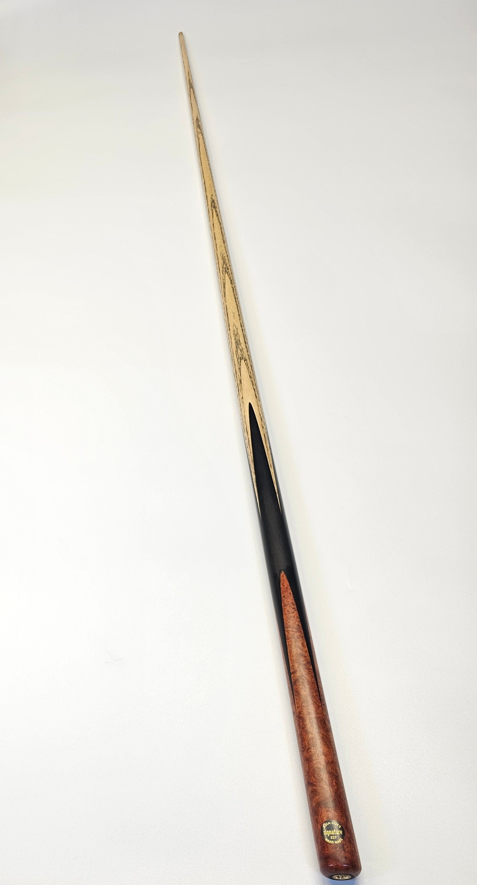 Asia Cues Signature No.227 - One Piece Pool Cue 8.5mm Tip, 16.6oz, 57.5"