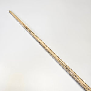 Top view of Asia Cues Signature No.227 cue shaft highlighting natural wood grain and straight taper for professional performance.