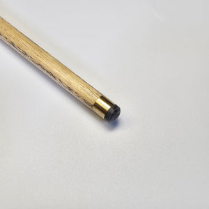 Close-up of Asia Cues Signature No.227 8.5mm tip with brass ferrule, designed for accurate cue ball control and smooth contact.