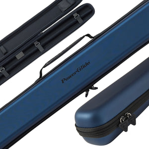 Svartur 3/4 Cue Case in metalic blue collage view