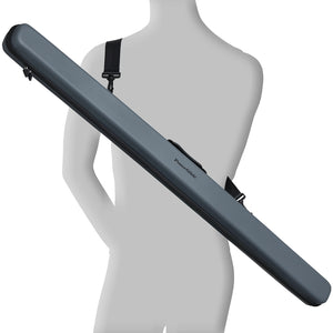 Svatur 3/4 Cue Case in metalic grey mannequin view