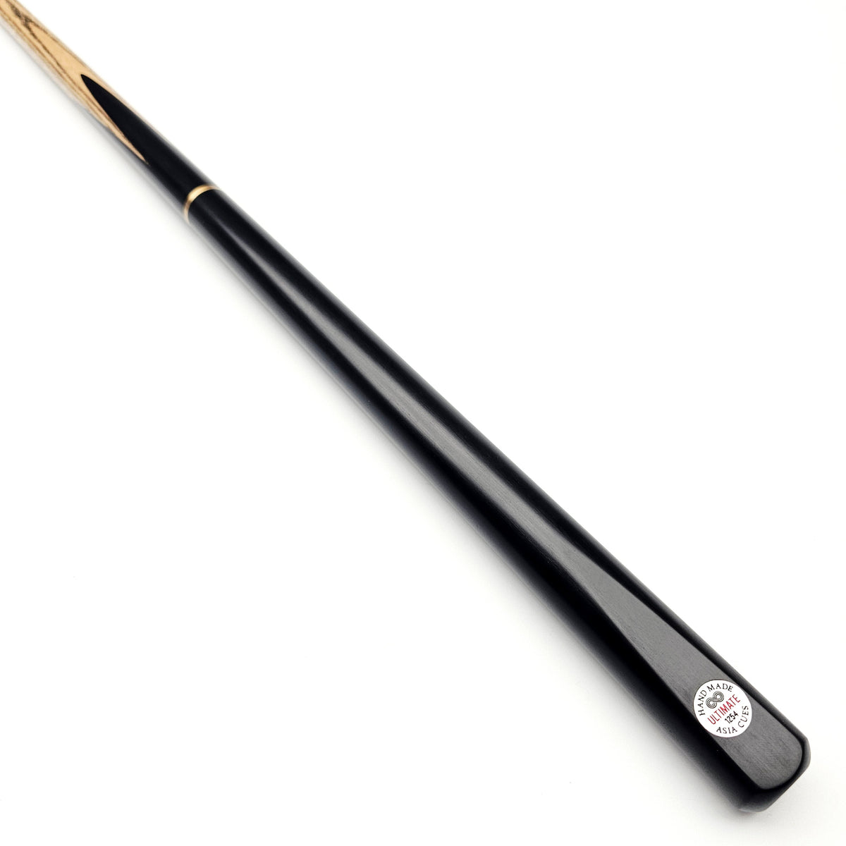 Asia Cues Ultimate handmade three quarter jointed cue 1254 butt view