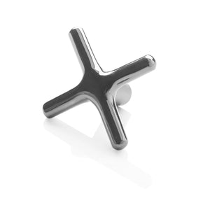 Black crome cross rest head