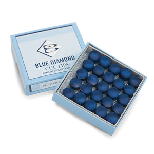 Brunswick Blue Diamond Leather Tips. Open box view