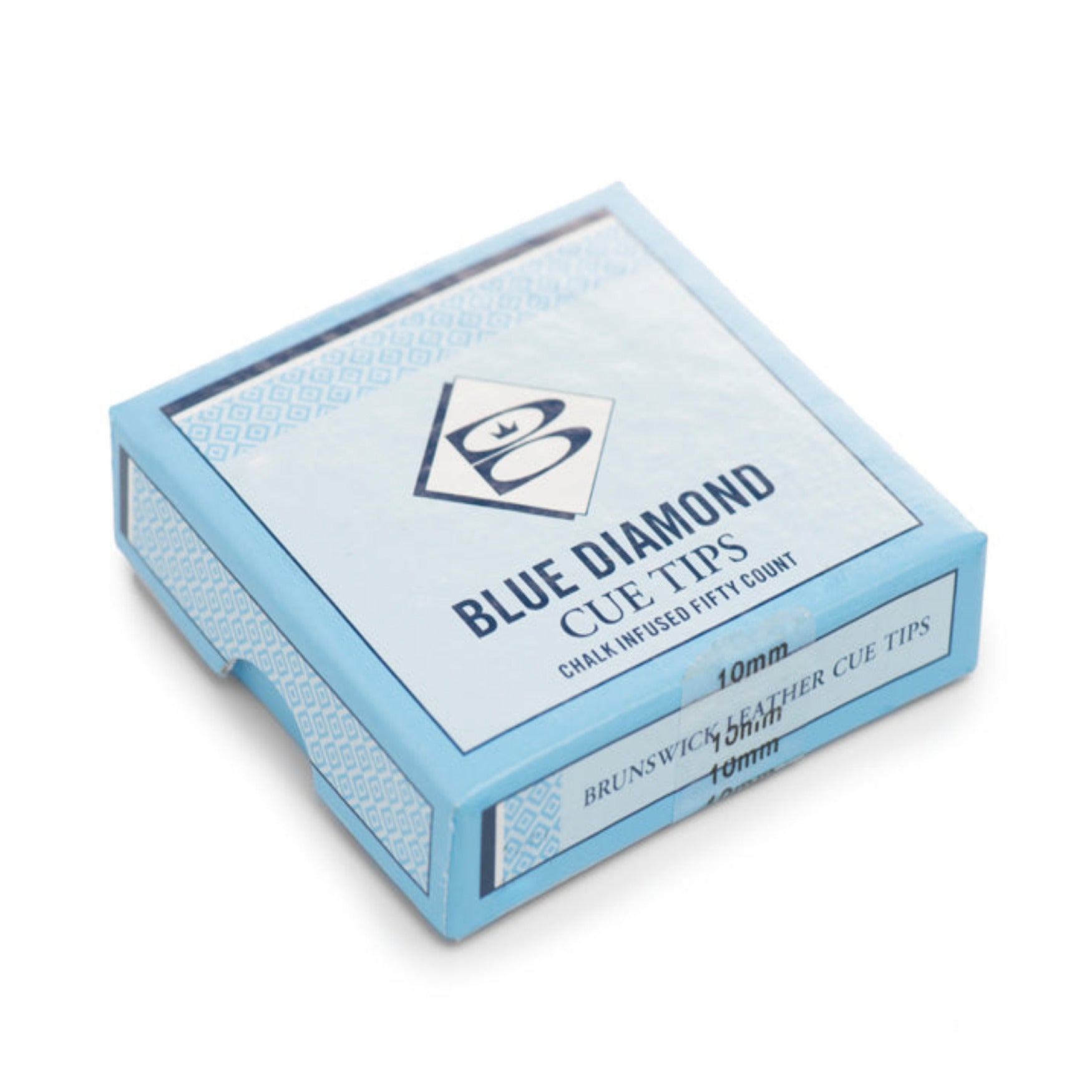 Brunswick Blue Diamond Leather Cue Tips - Closed box view