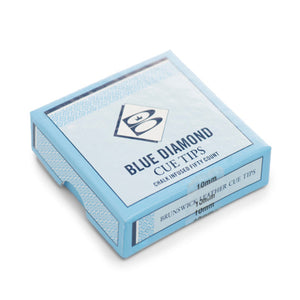 Brunswick Blue Diamond Leather Cue Tips - Closed box view