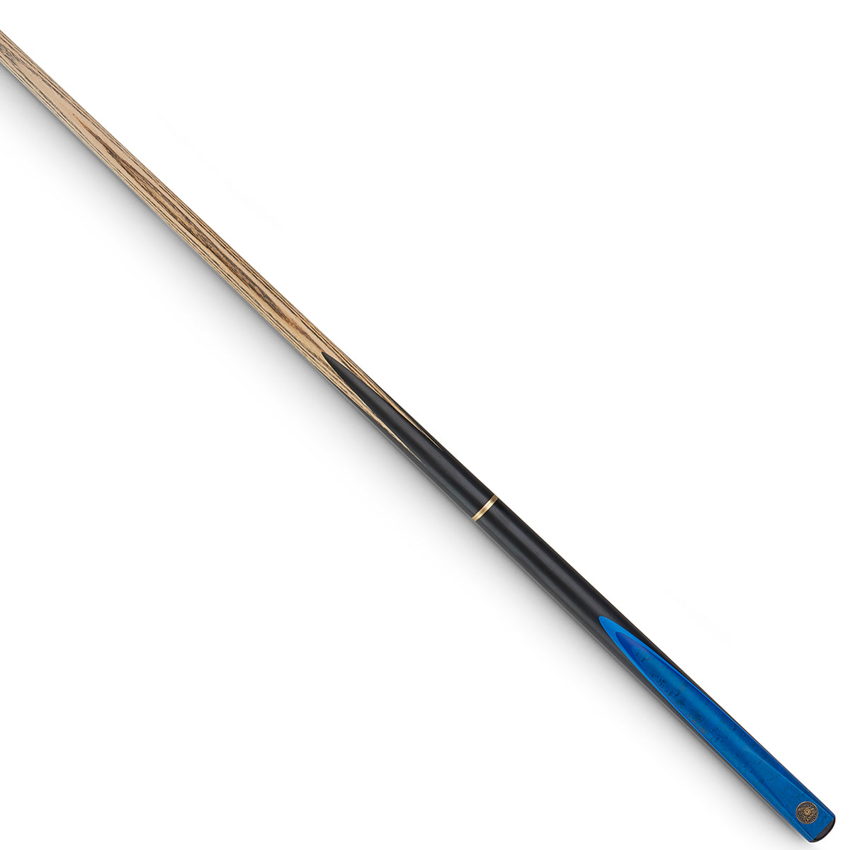 Cannon Swift 3/4 Jointed Snooker Cue. On angle view
