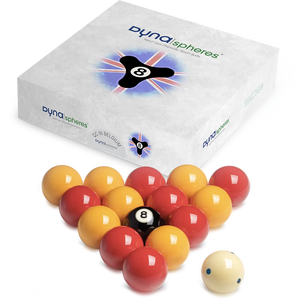 Dynaspheres Gold 508 English Pool Ball Set and box