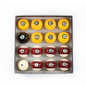 Dynaspheres-Ultimate Pool Pro 15 – Official Pool Ball Set open box view