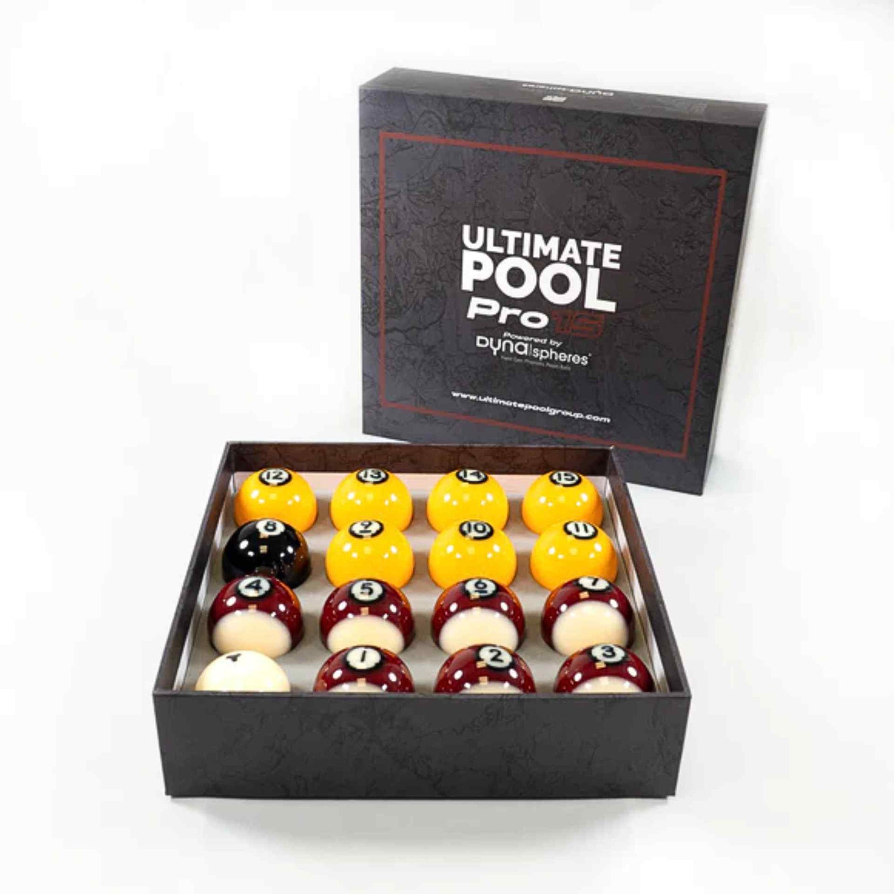 Dynaspheres-Ultimate Pool Pro 15 – Official Pool Ball Set open in box