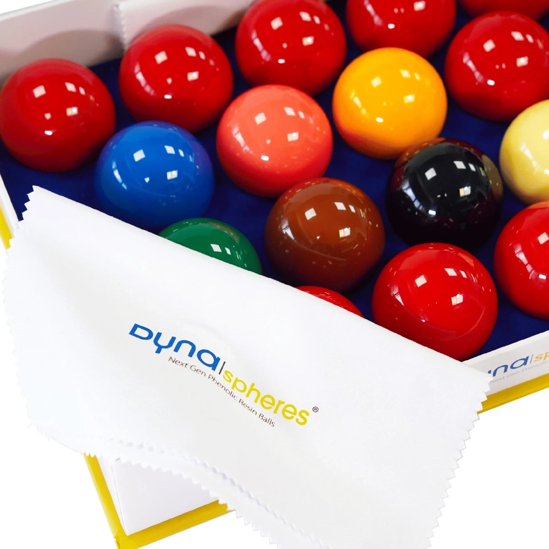 Dynaspheres Gold Snooker Ball Set_525 open box