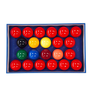 Dynaspheres Silver 524 Snooker Ball Set open in box view