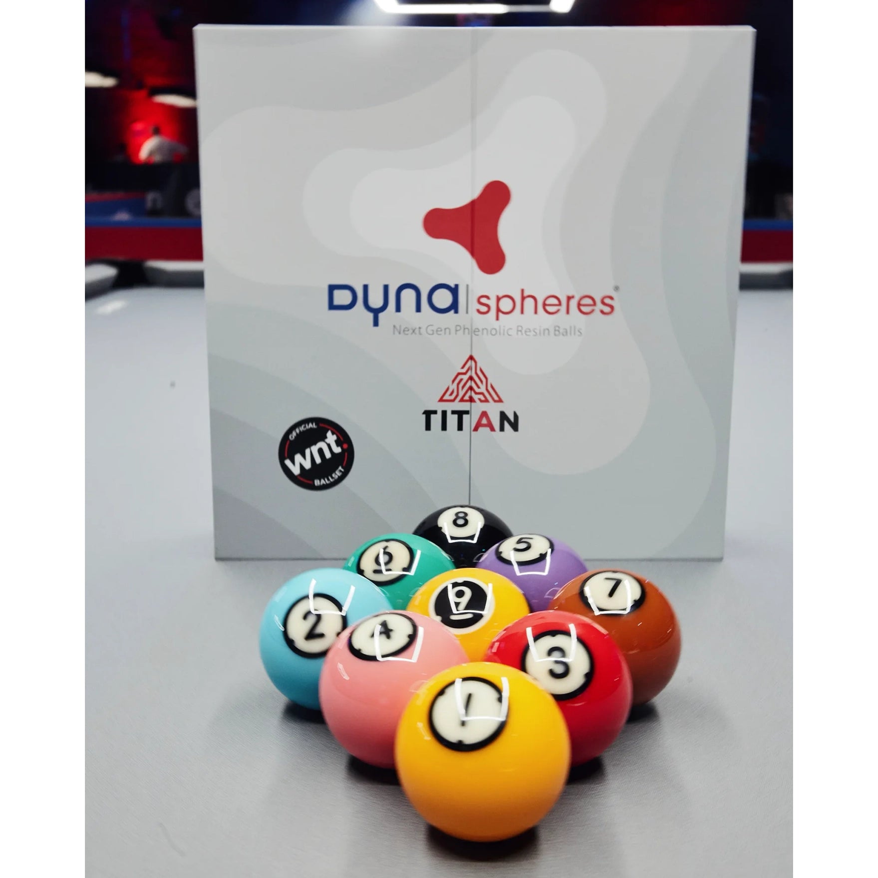 Dynaspheres Titan World Nineball Tour Balls the colours
