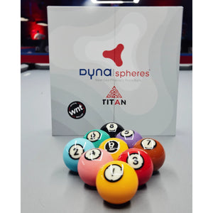 Dynaspheres Titan World Nineball Tour Balls the colours