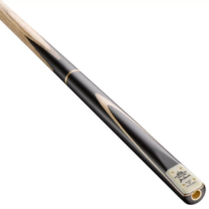 Peradon Joe Davis 3/4 Jointed Snooker Cue. On angle view.