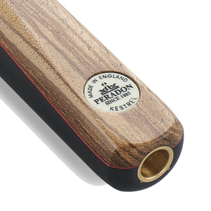 Peradon Kestrel 3/4 Jointed 8 Ball Pool Cue. Badge view