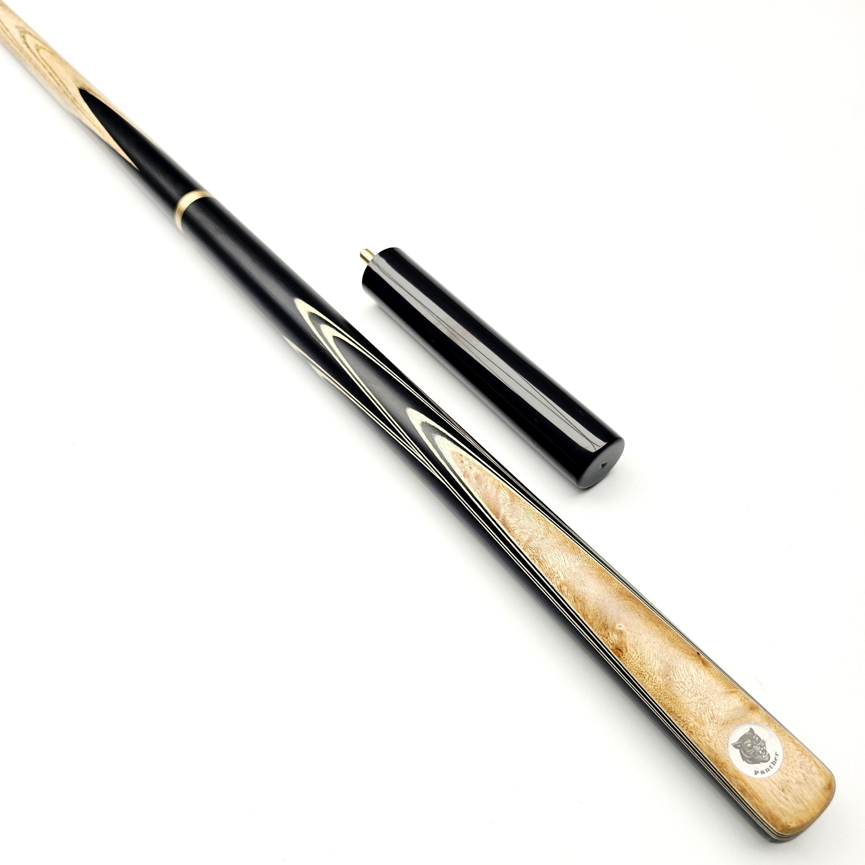 Panther Mars 3/4 Jointed Snooker Cue + Mini Butt - On angle view