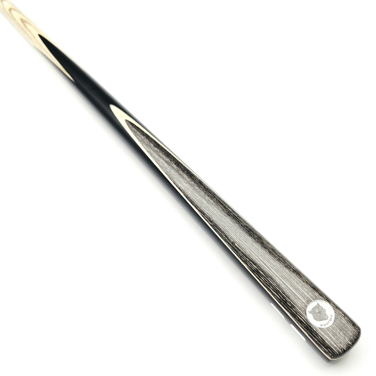 Panther Moonstone One Piece Snooker & Pool Cue + Mini Butt - On angle view