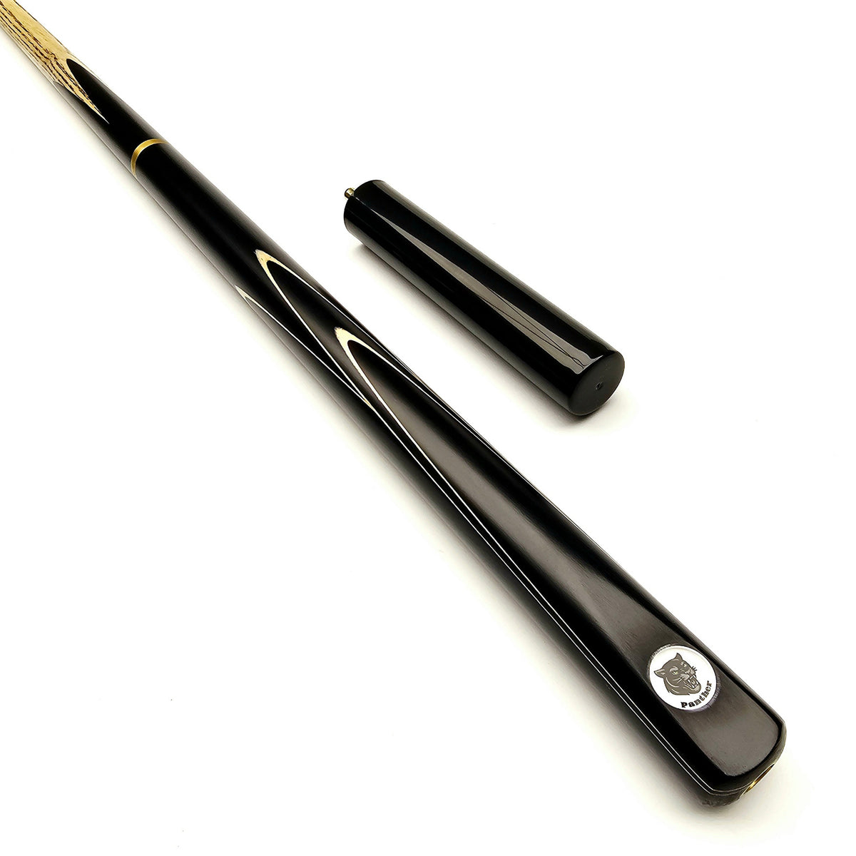 Panther Onyx 3/4 Jointed Snooker Cue + Mini Butt - On angle view