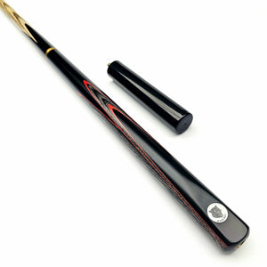 Panther Ruby 3/4 Jointed Snooker & Pool Cue + Mini Butt - On angle view