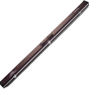 Peradon Black Red Vein Halo 3/4 Cue Case. Full lengh view