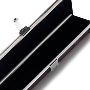 Peradon Black Red Vein Halo 3/4 Cue Case. Open View