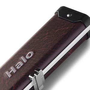 Peradon Black Red Vein Halo 3/4 Cue Case. End view
