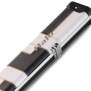 Peradon Black White Patch Halo Case for 3/4 Cues. End view