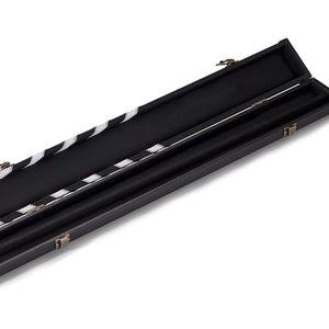 Peradon Black and White Clubman One Piece Cue Case. Open view