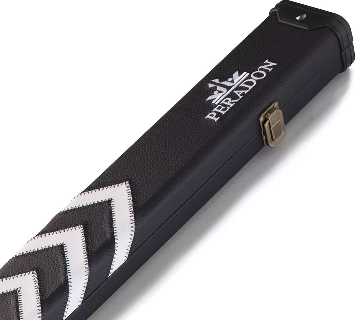Peradon Black and White Clubman One Piece Cue Case. End view