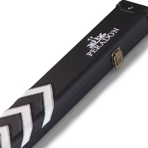 Peradon Black and White Clubman One Piece Cue Case. End view