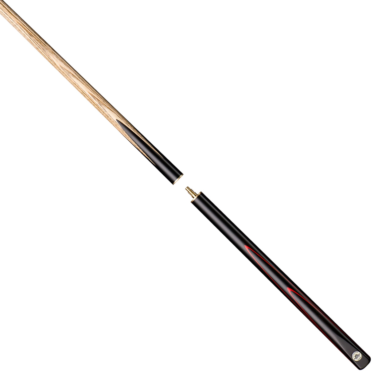 Peradon Eden 3/4 jointed Snooker cue. Seperated view
