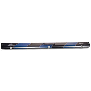 Peradon Black Blue Stripe Halo 3/4 Cue Case. Full lengh view