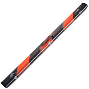 Peradon Halo Black Orange Stripe Case for 3/4 cues. Full lengh view