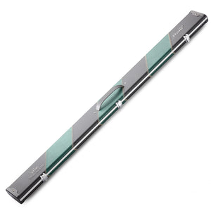 Peradon Black Green Stripe Halo Plus 3/4 Jointed Cue Case. Full lengh wiew