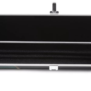 Peradon Black & Green Stripe Halo Plus One Piece Cue Case. Open end view