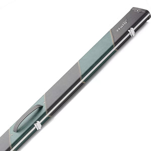 Peradon Black & Green Stripe Halo Plus One Piece Cue Case, Close up view