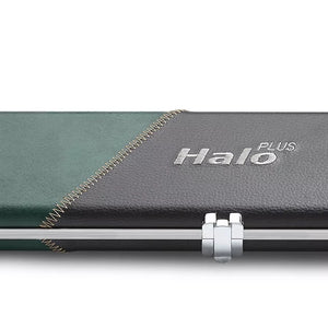 Peradon Black & Green Stripe Halo Plus One Piece Cue Case. End view