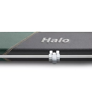 Peradon Black Green Stripe Halo Wide One Piece Case. End view.