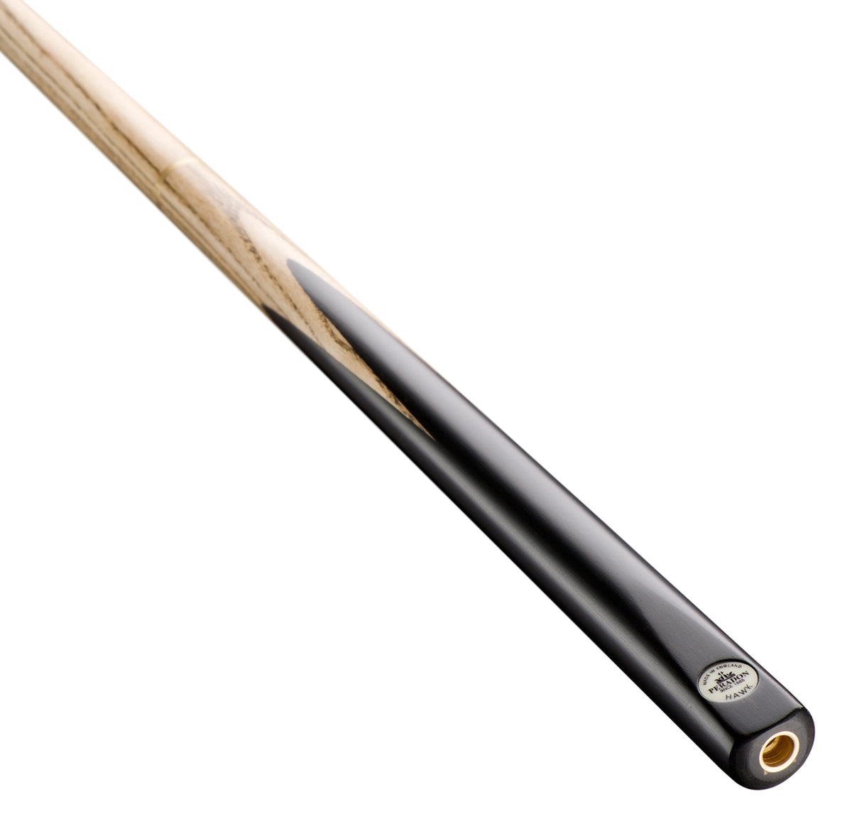 Peradon Hawk 3/4 Jointed 8 Ball Pool Cue. On angle view