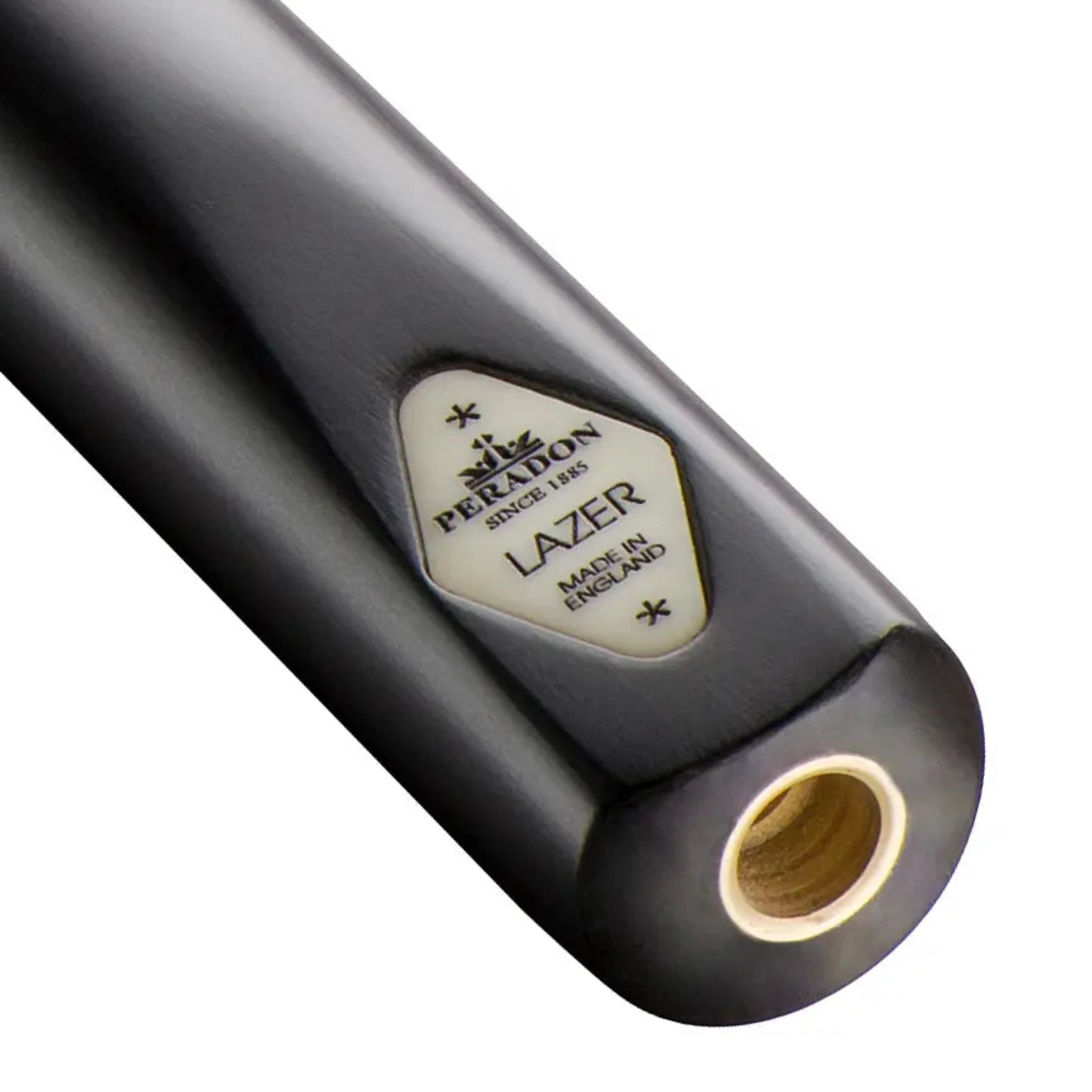 Peradon Lazer Two Piece Snooker Cue - Badge view