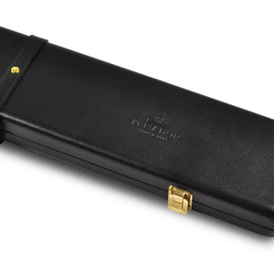 Peradon Black Leather 3/4 Cue Case. End view
