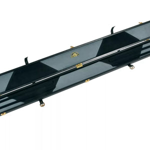 Peradon Black Leather 3/4 Cue Case. Open view
