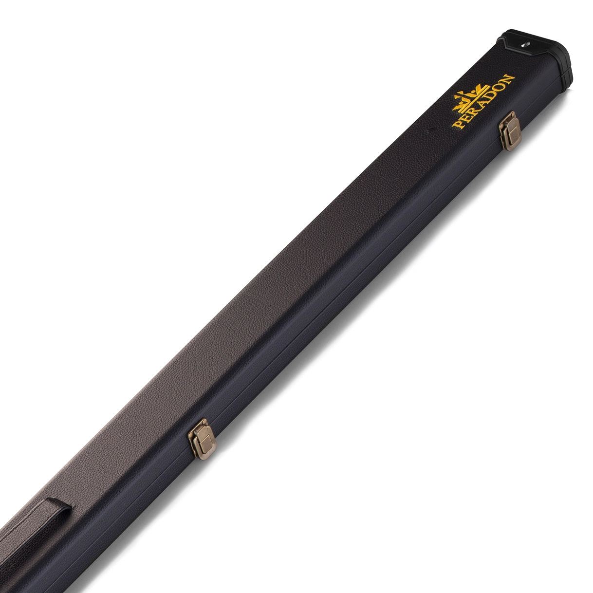 Peradon Clubman One Piece Cue Case. On angle view.
